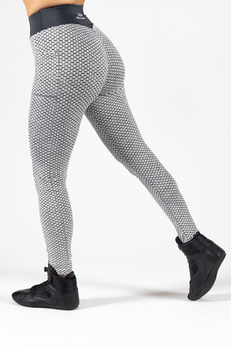 Honeycomb Scrunch Seamless Leggings White 2