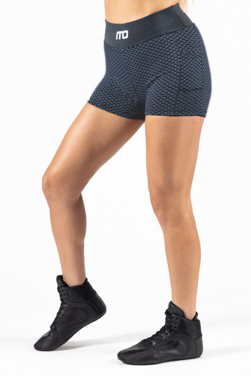 Honeycomb Scrunch Seamless Shorts Black