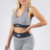 Honeycomb Scrunch Seamless Sports Bra White