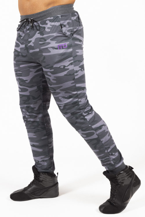 Vertex Mens Gym Jogger Pants Black Camo