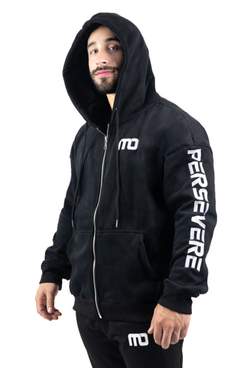 Persevere Bodybuilding Fitness Gym Hoodie Black