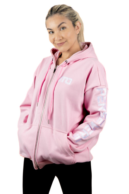 Persevere Bodybuilding Fitness Gym Hoodie Pink